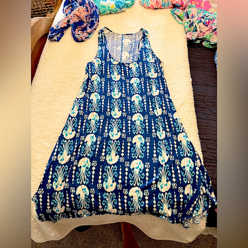 Lilly Pulitzer melle Blue and White Mini Dress